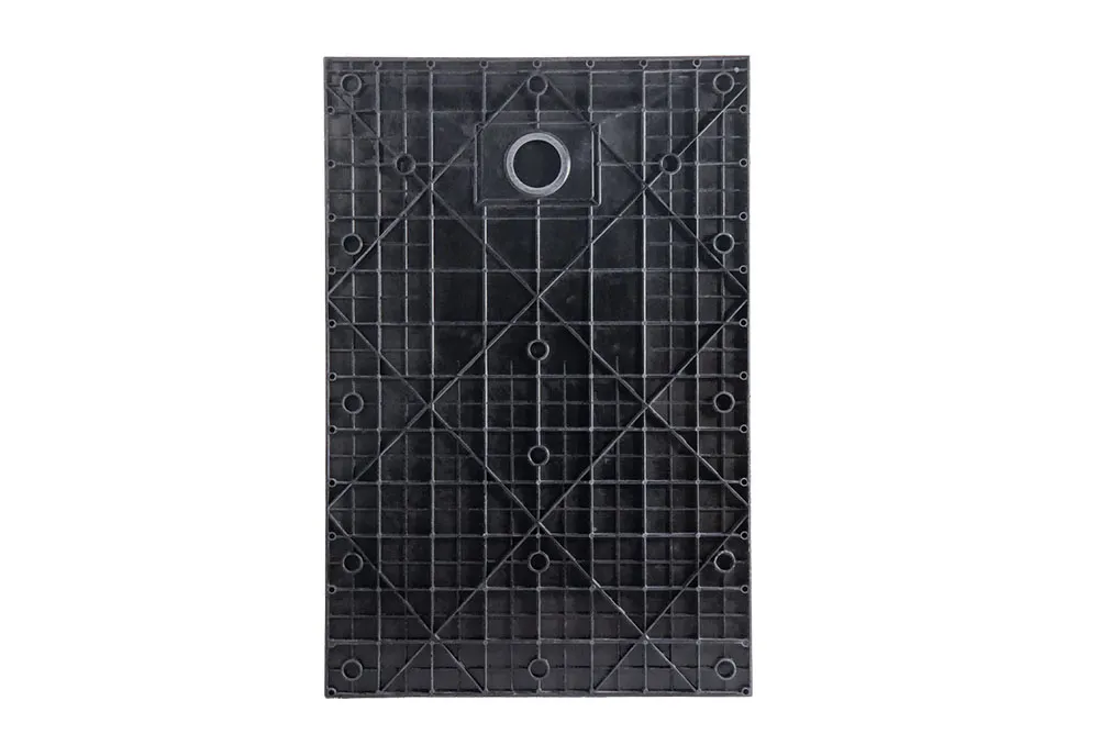 SMC black shower base back